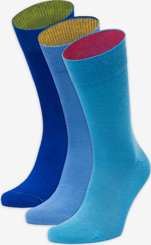 Chaussettes Von Jungfeld en bleu : devant