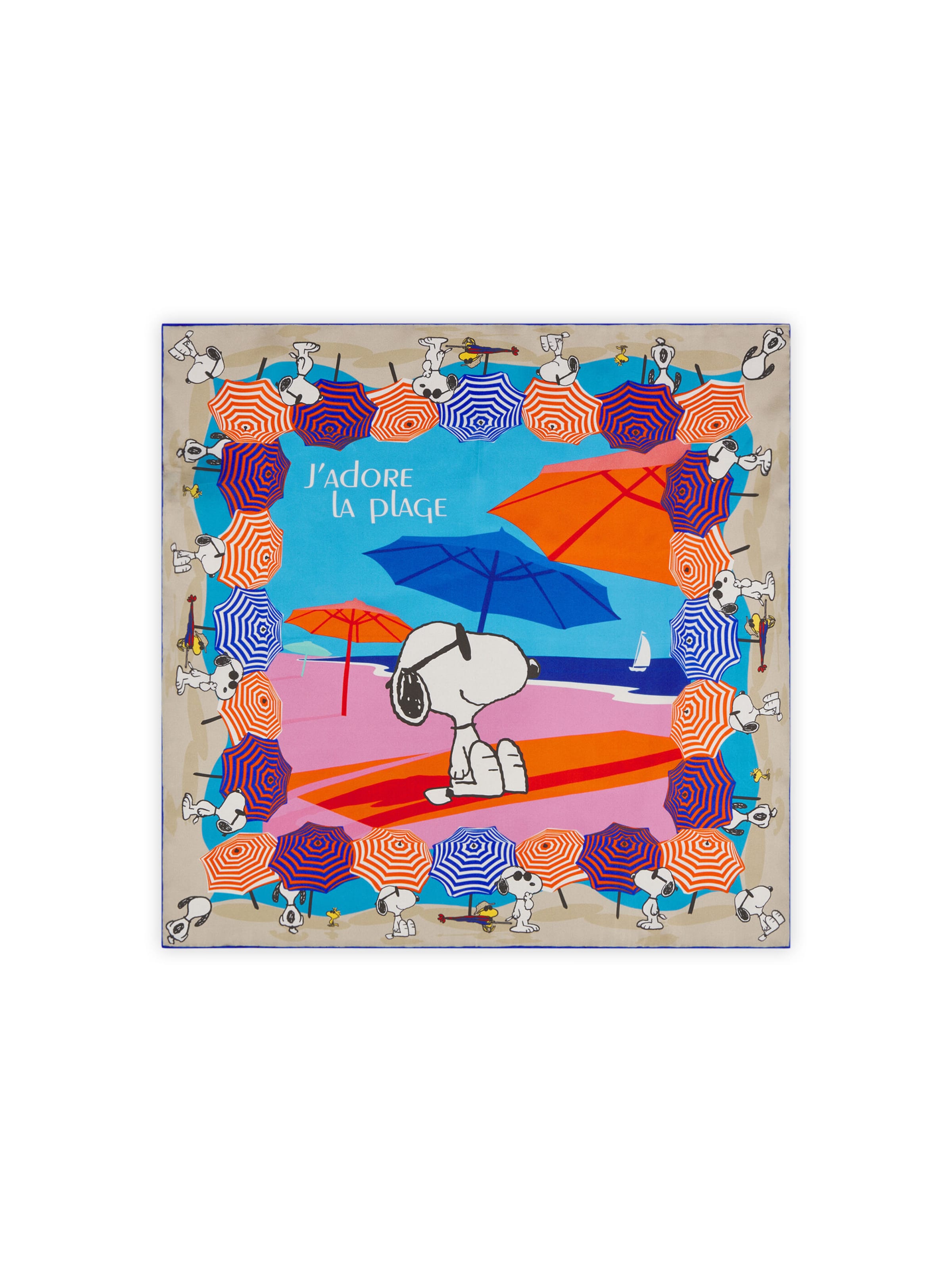 Foulard 'J’ADORE LA PLAGE' CODELLO en mélange de couleurs : devant