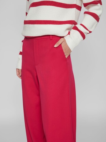 VILA Wide leg Bandplooibroek 'Varone' in Roze