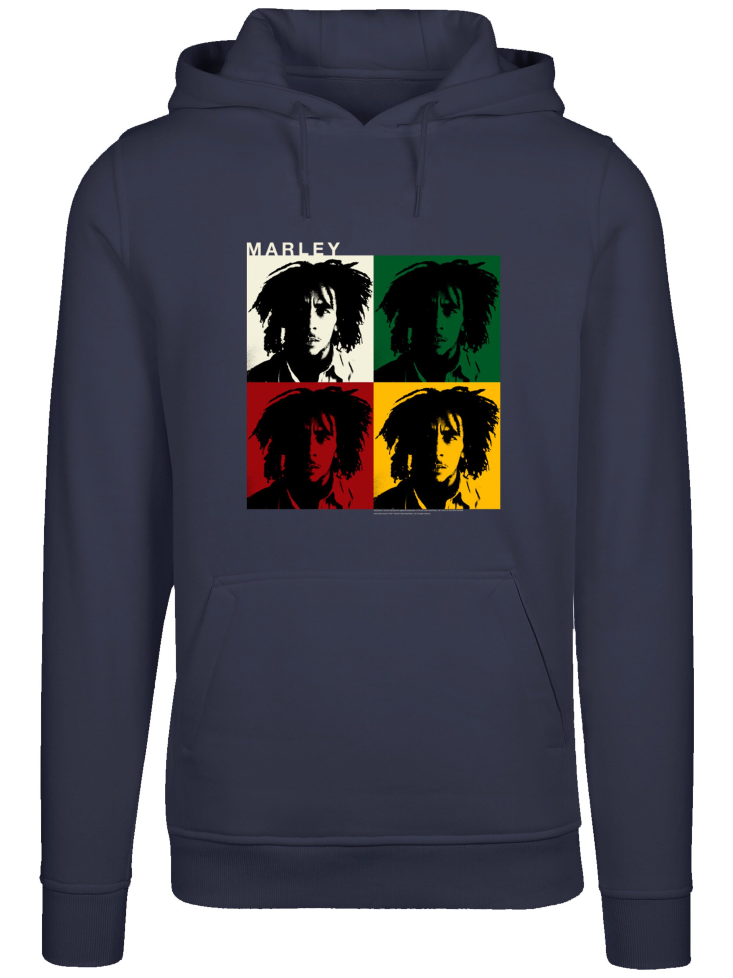 Sweat-shirt 'Bob Marley' F4NT4STIC en bleu : devant