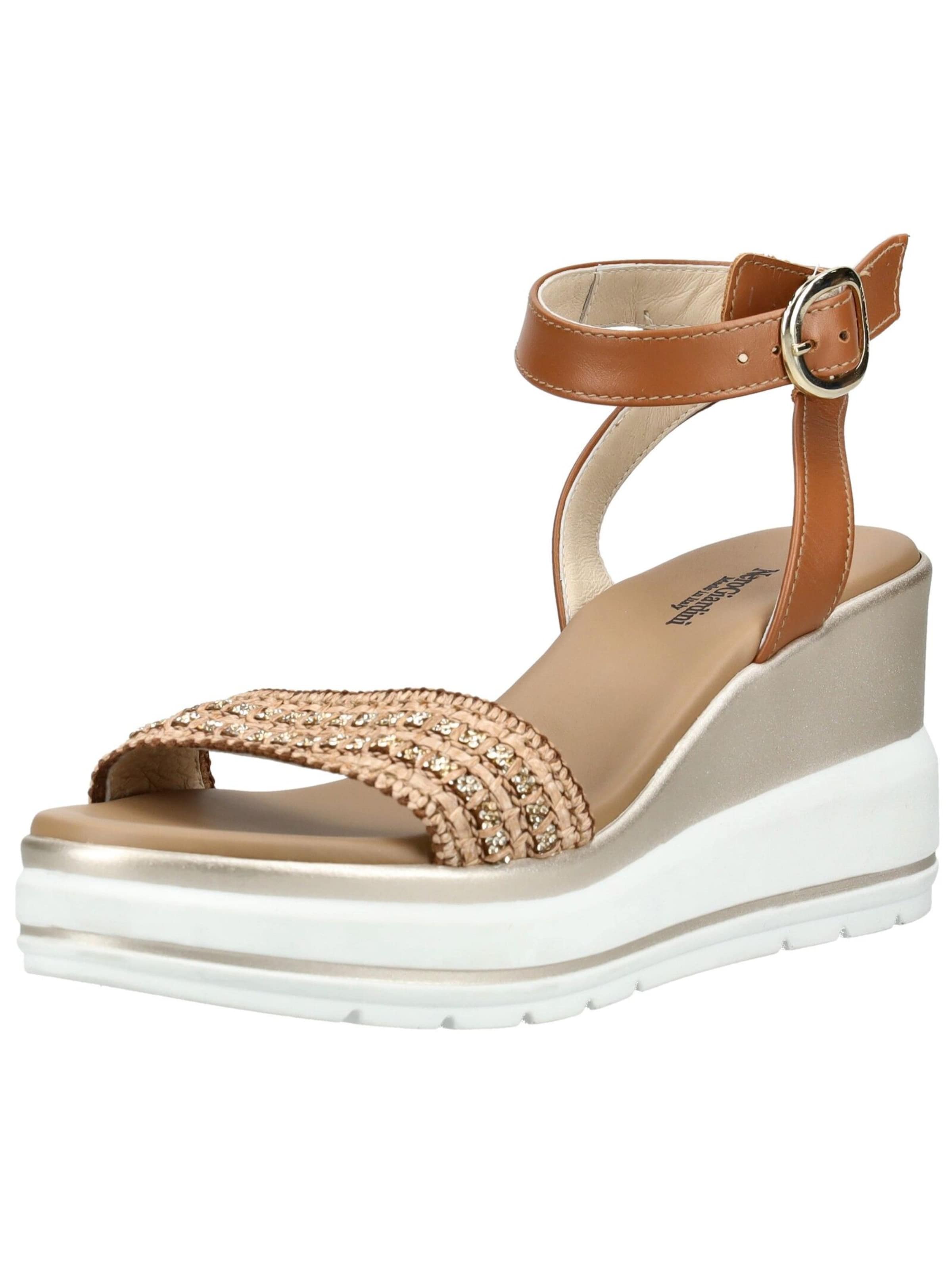 Sandales Nero Giardini en marron : devant