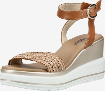 Sandales Nero Giardini en marron : devant