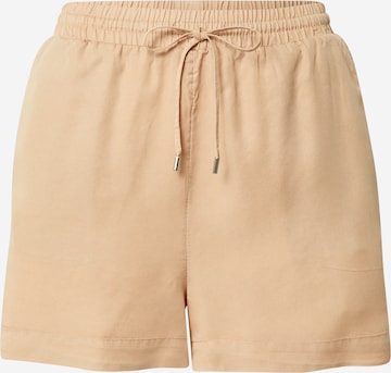 VILA Regular Broek in Beige: voorkant