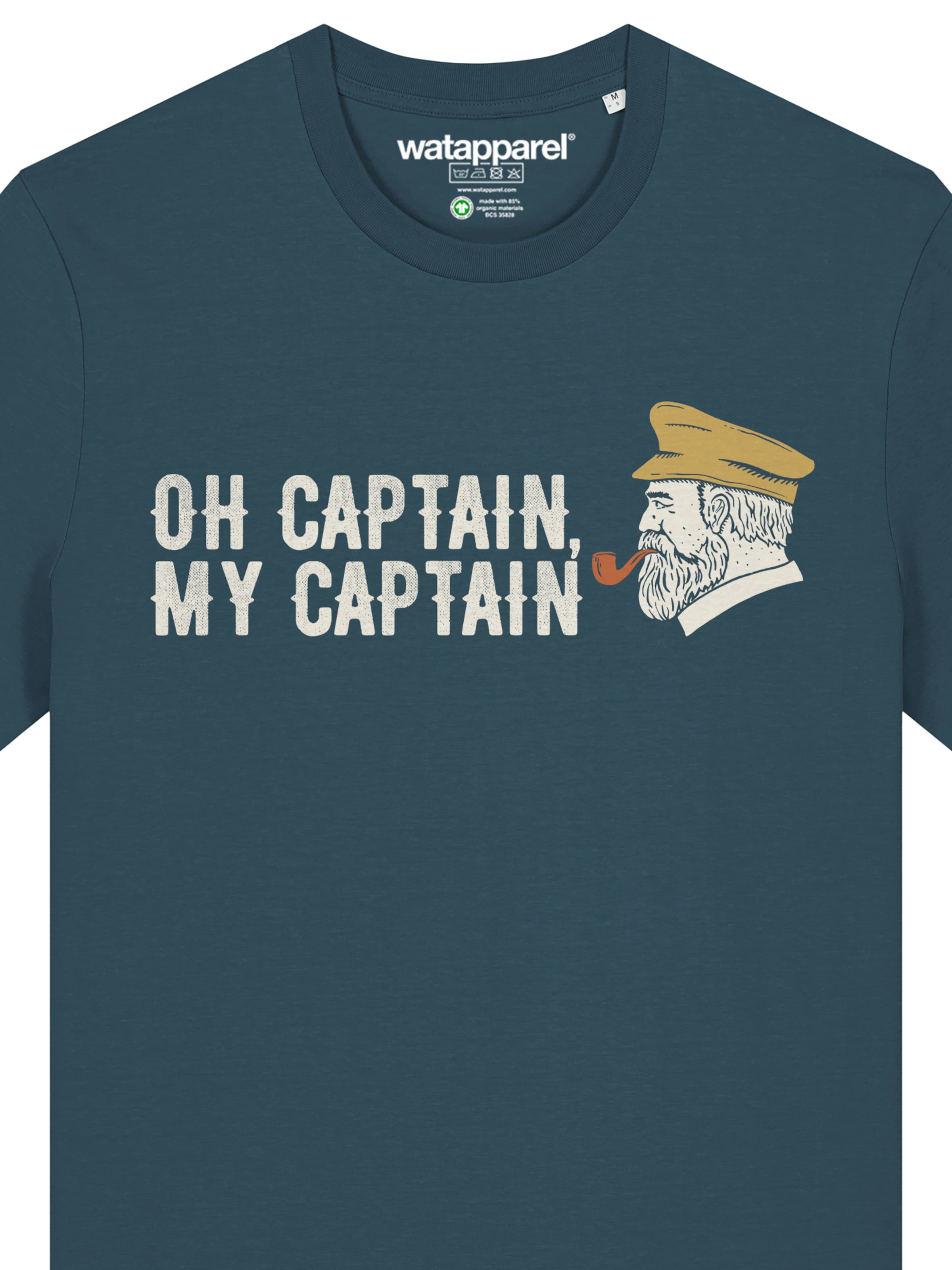 Watapparel Shirt 'Oh Captain My Captain' in Groen