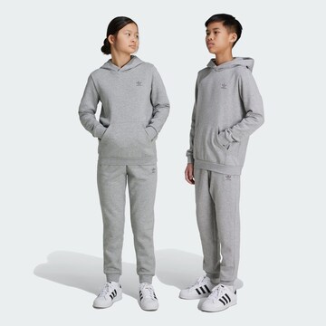 ADIDAS ORIGINALS Tapered Trousers 'Trefoil Essentials' in Grey