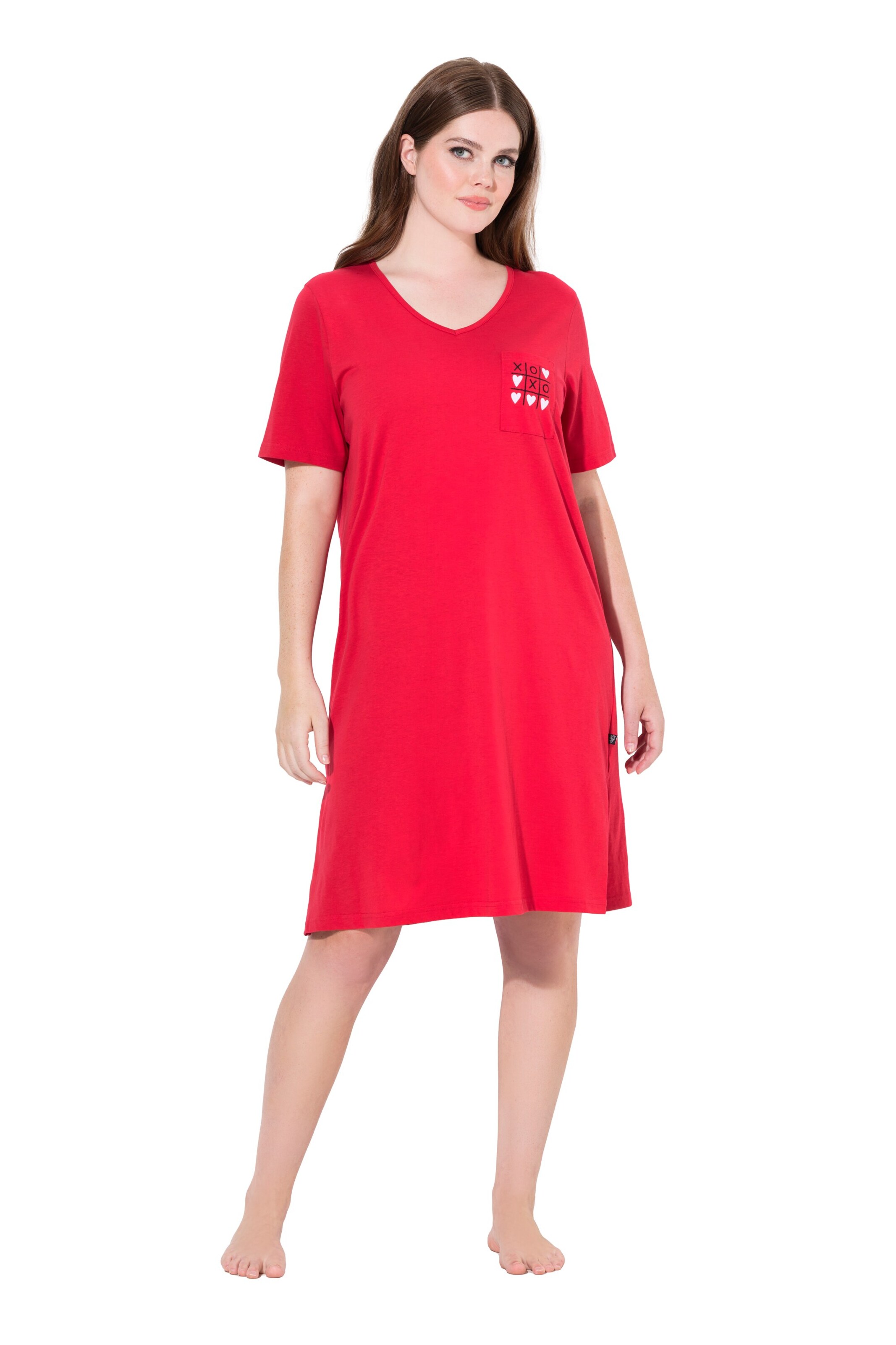 Ulla Popken Nightgown in Red: front