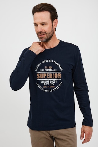 FQ1924 Longsleeve 'RIKARD' in Blau: predná strana