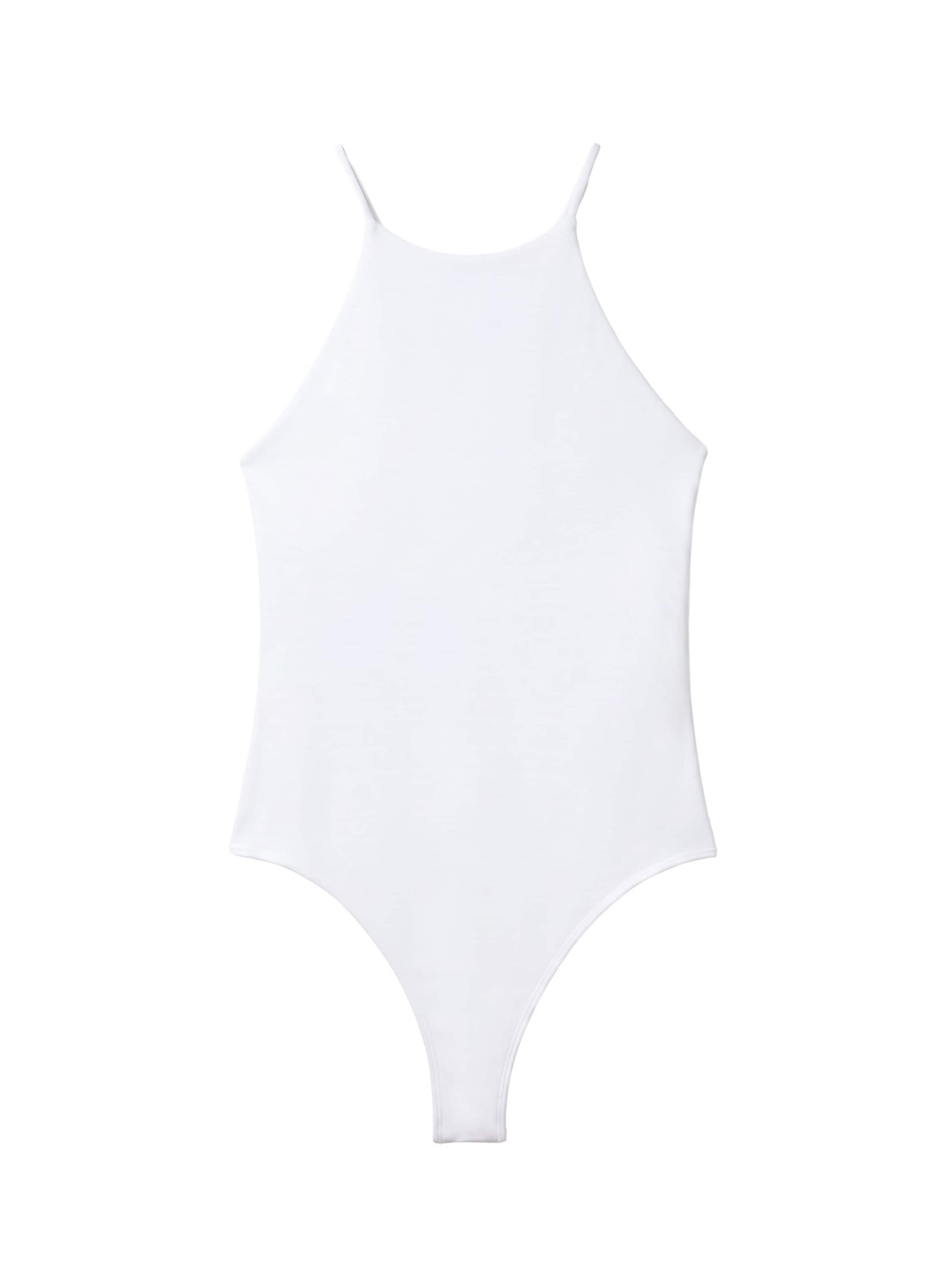 Pull&Bear Rövid body - fehér: elől