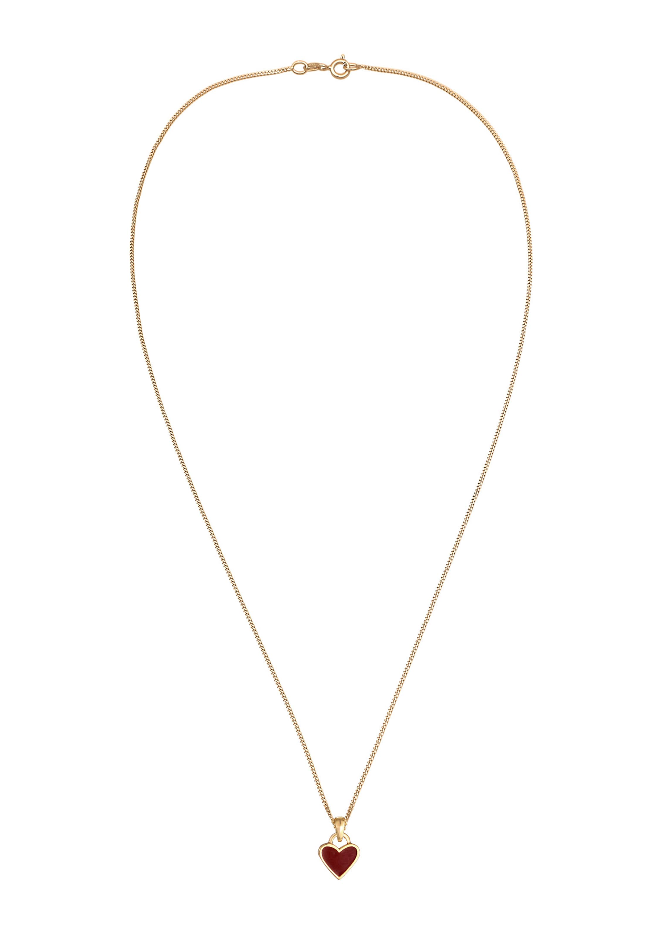 ELLI Necklace 'Herz' in Gold: front