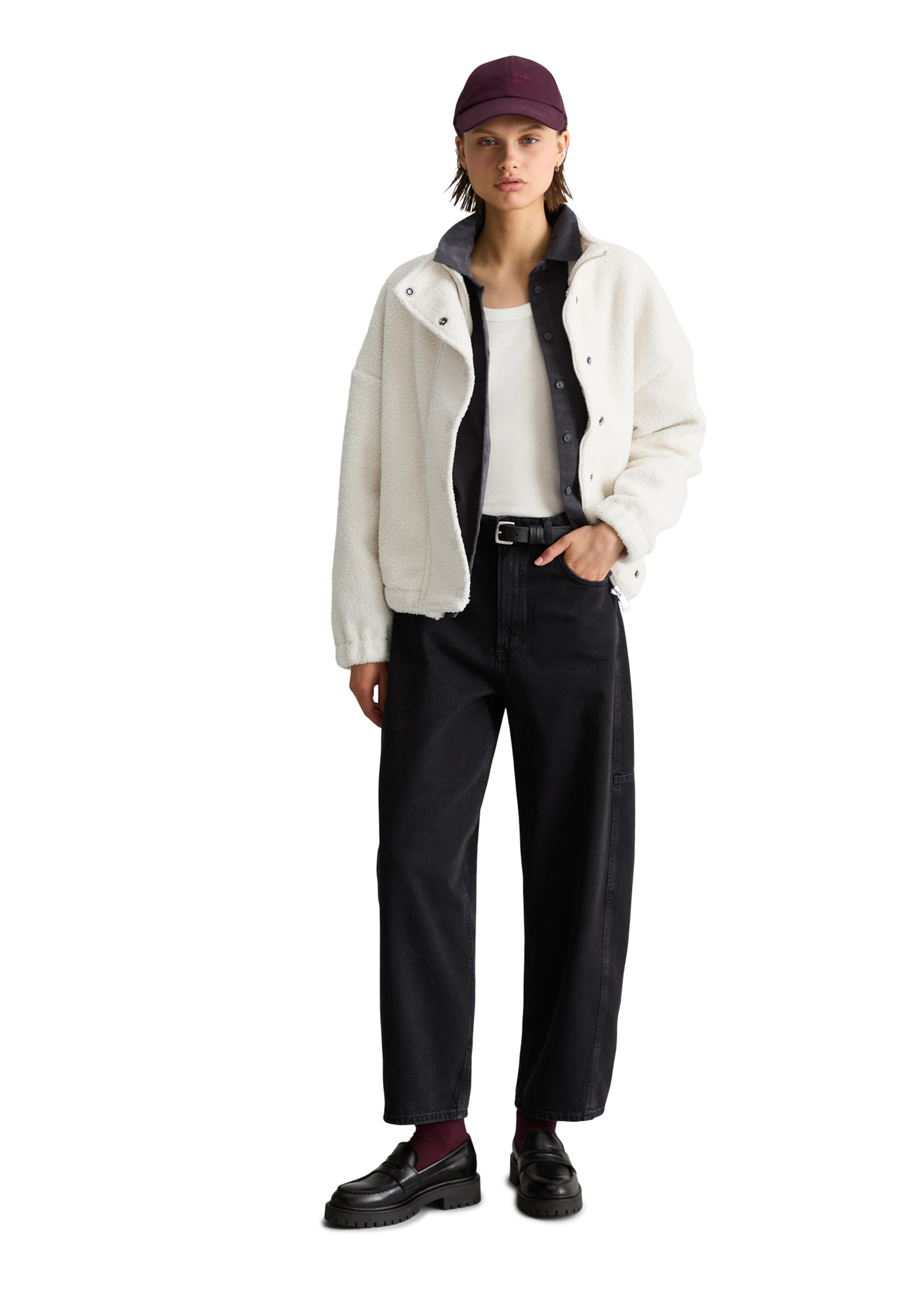 Marc O'Polo DENIM Fleece jas in Wit
