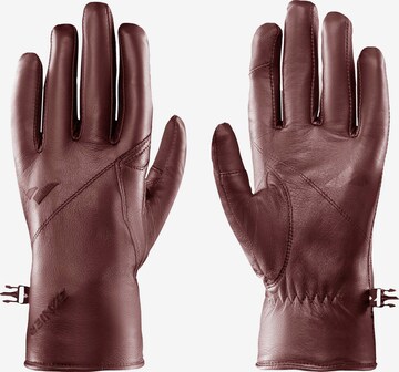 Zanier Full Finger Gloves 'Urban' in Brown: front