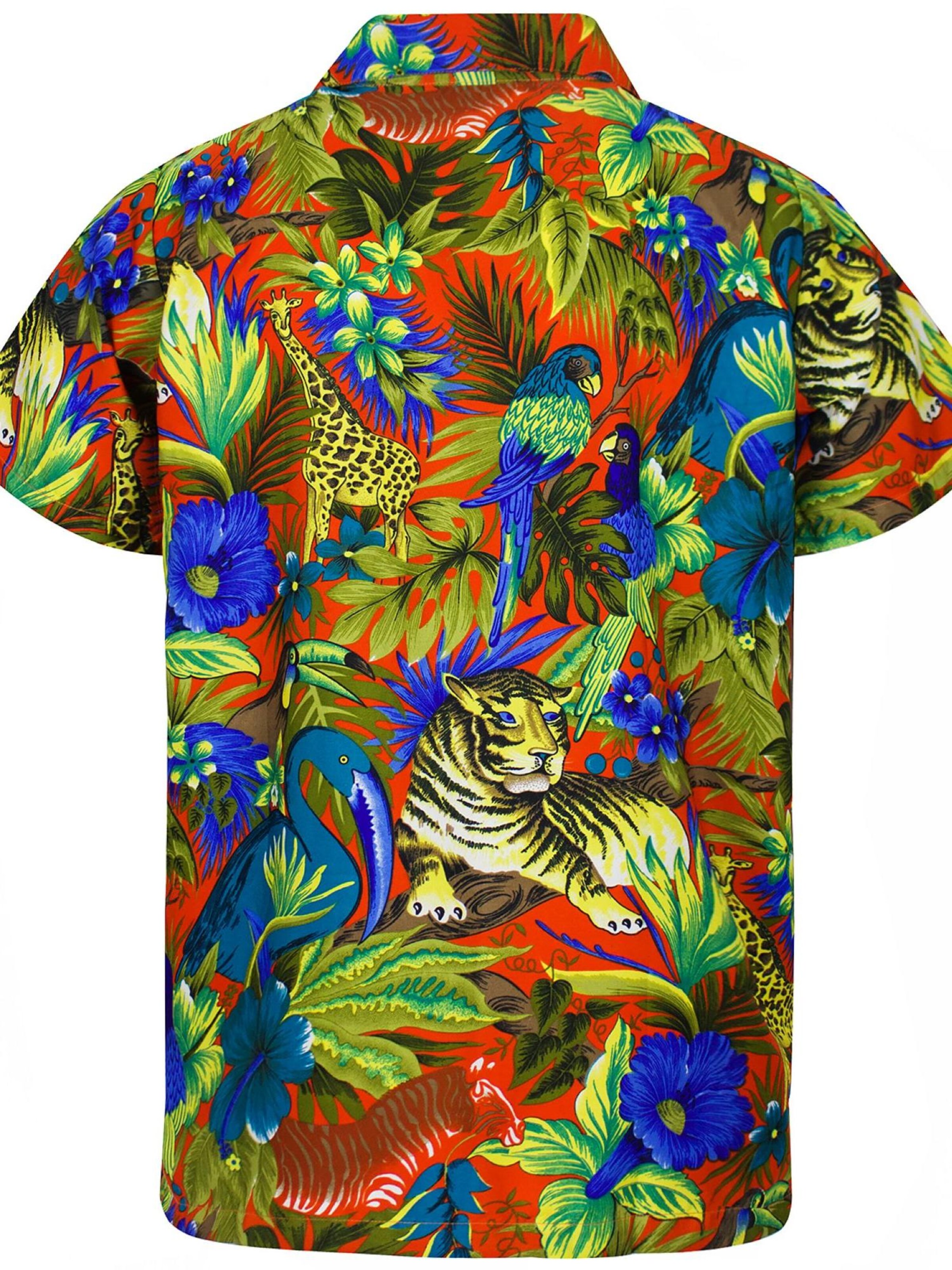 King Kameha Shirt 'Jungle' in Orange