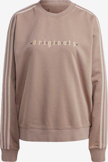 ADIDAS ORIGINALS Sweatshirt i ljusbrun / vit, Produktvy