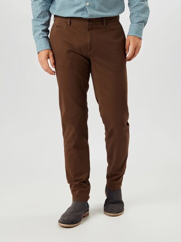 Regular Pantalon chino 'Fabio' BRAX en marron : devant