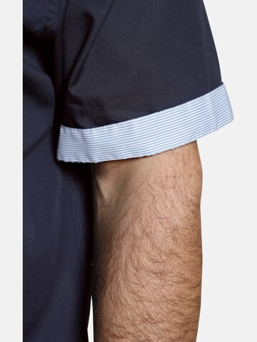 Jan Vanderstorm Comfort fit Button Up Shirt ' Fynnjard ' in Blue
