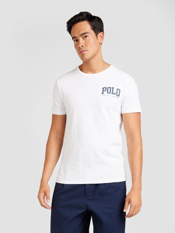 T-Shirt Polo Ralph Lauren en blanc : devant
