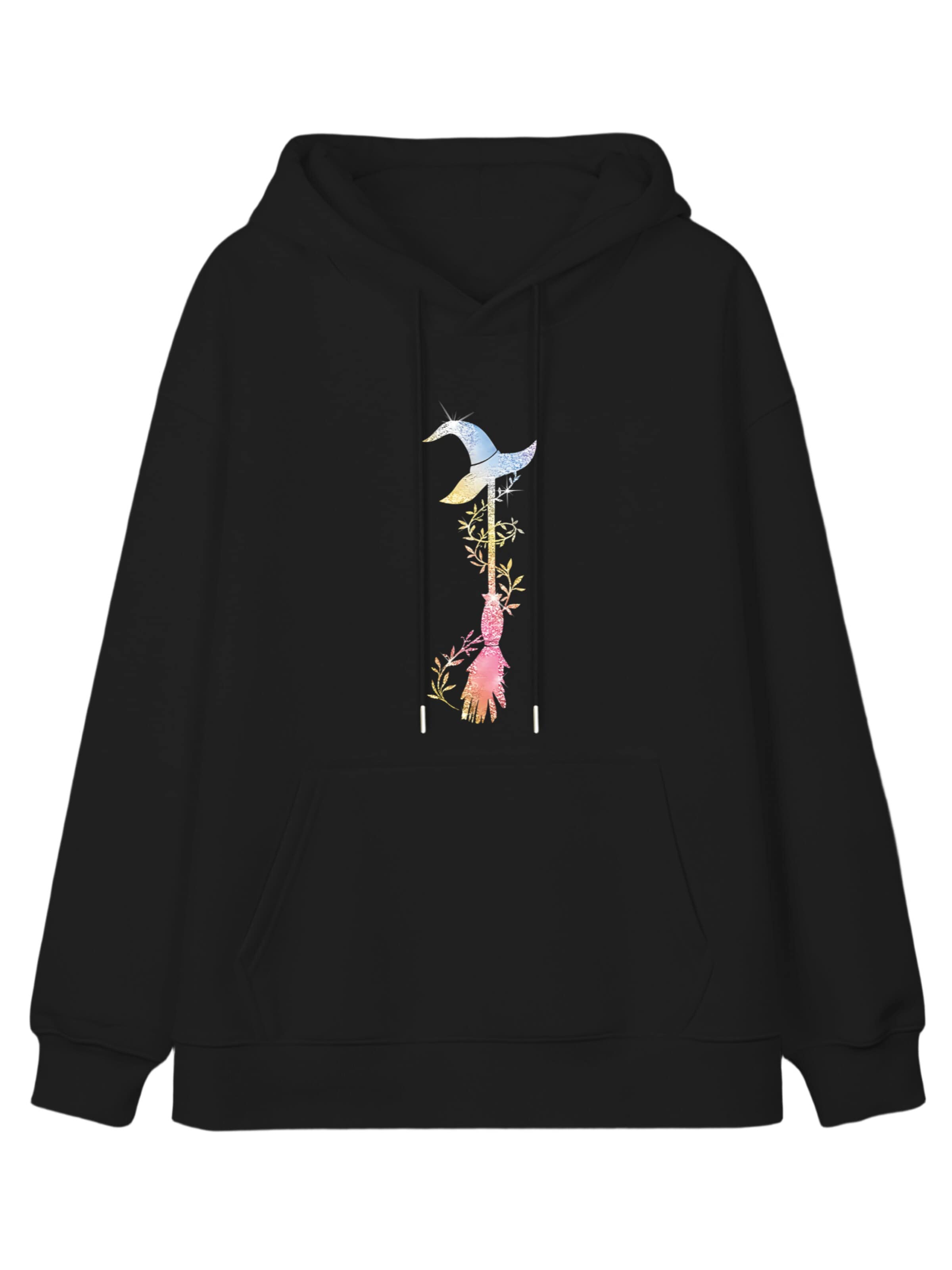 GORHEY Sweatshirt 'Womens Fleece Hoodies Pullovers Tops,Sweatshirts with Print and Pockets'‌‌‌‌‌‌‌‌‌‌ in Schwarz: Vorderseite