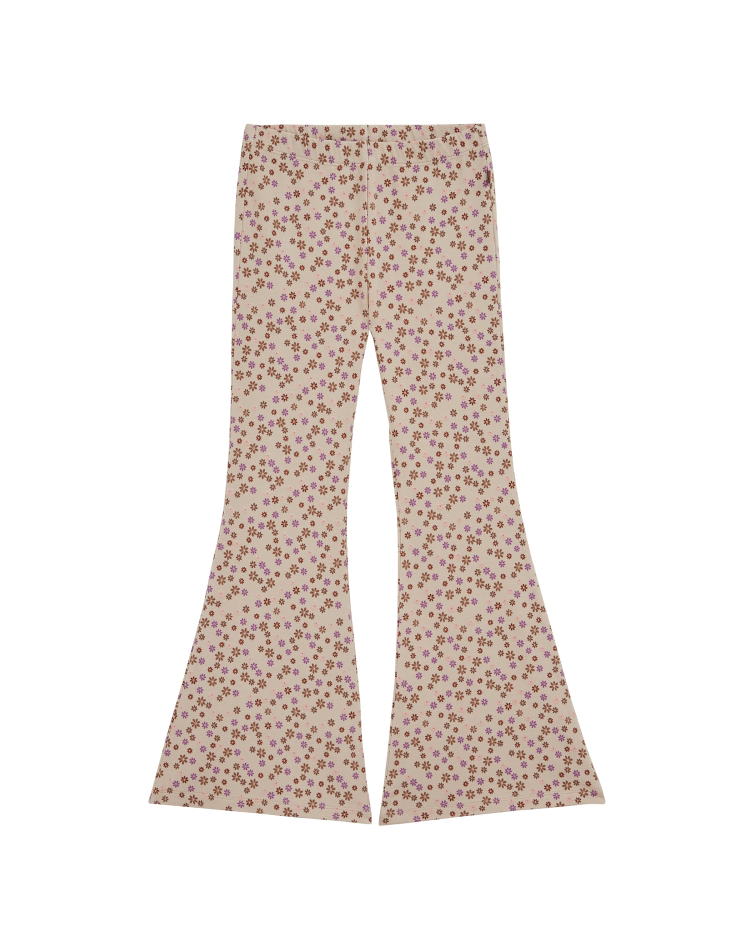 WE Fashion Rozkloszowany krój Spodnie w kolorze beżowy: przód