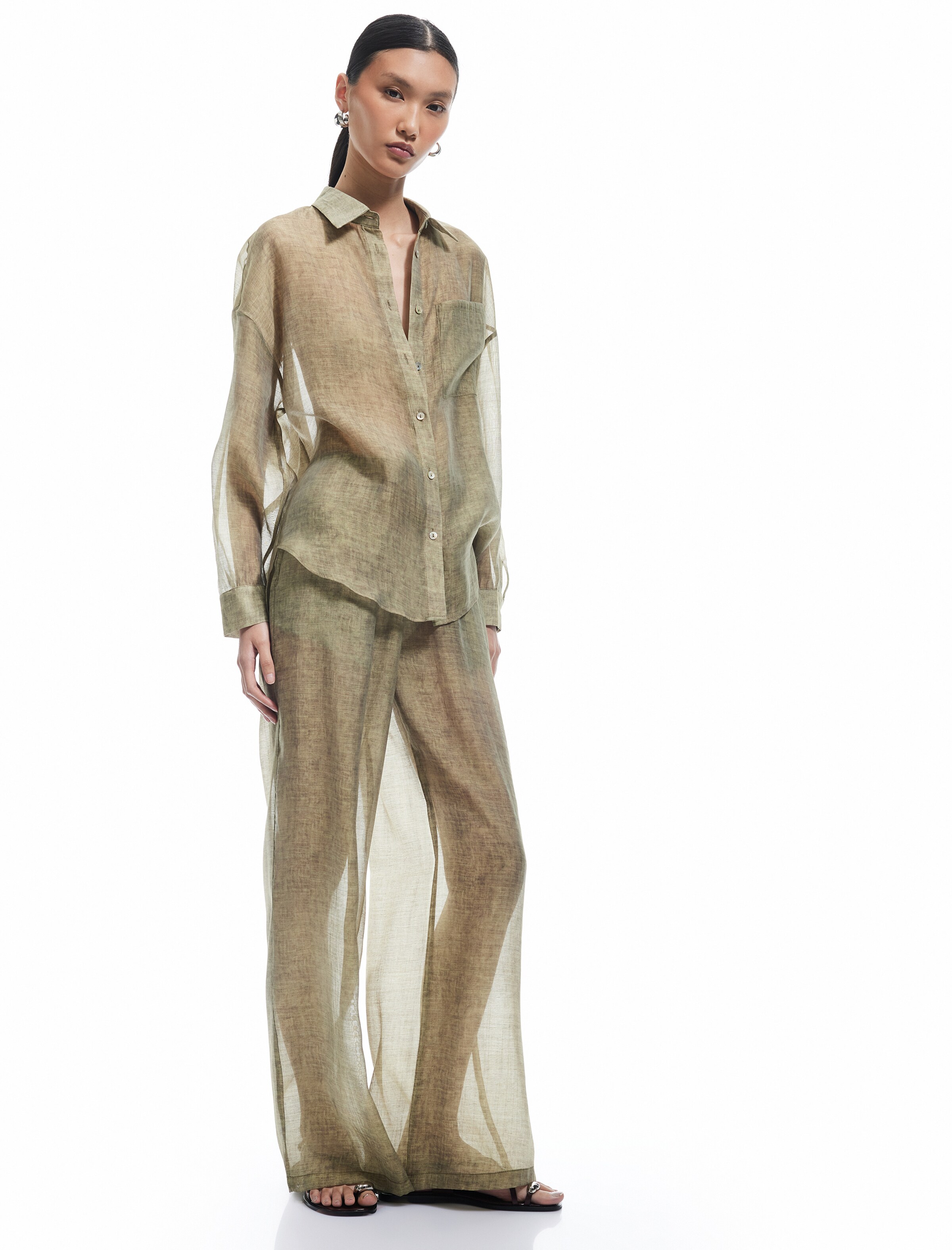 Koton Wide leg Trousers in Green