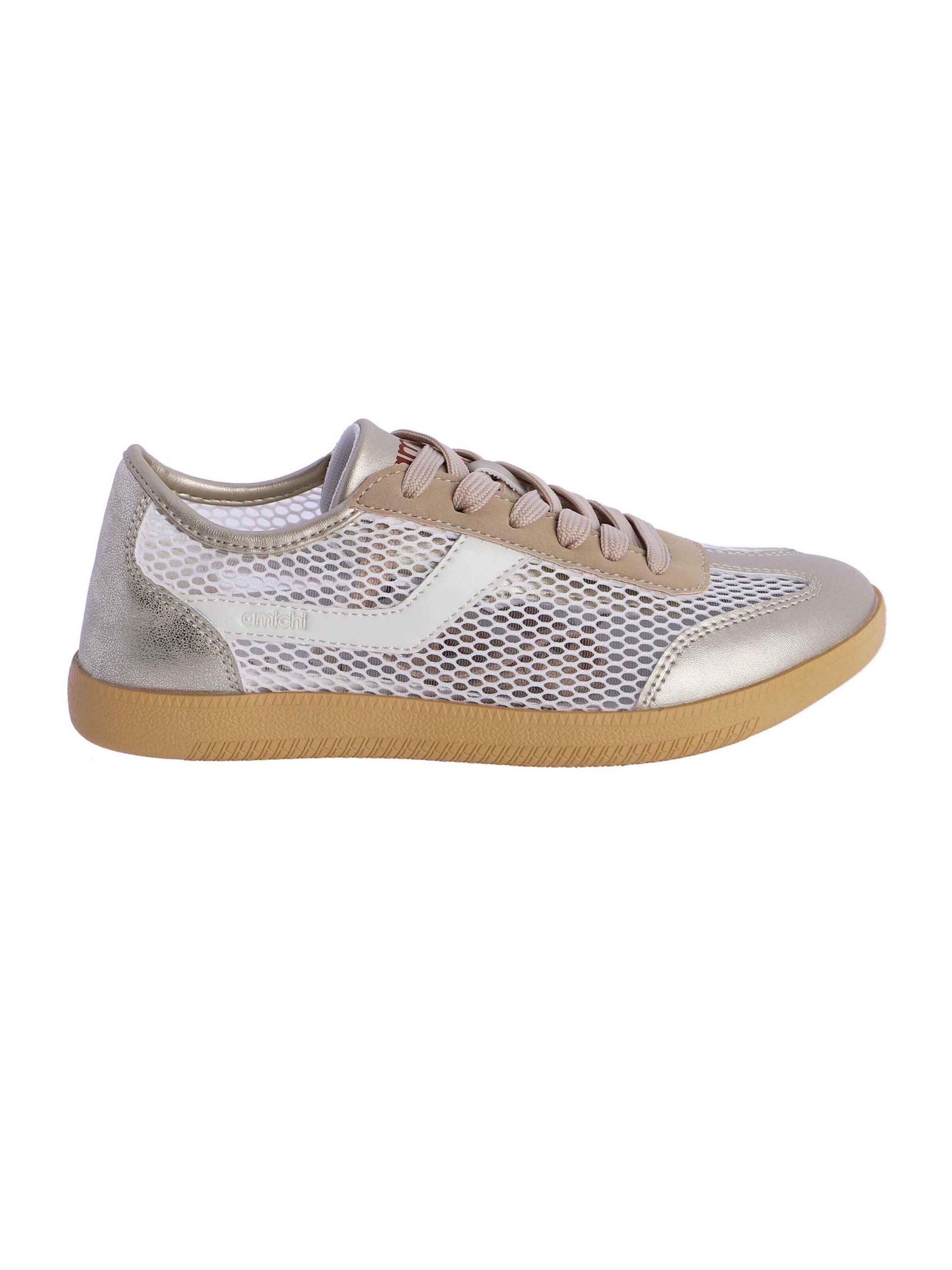 Amichi - Zapatillas deportivas bajas 'Zapatillas deportivas para mujer Nerea de malla y cierre de cordones' en plata