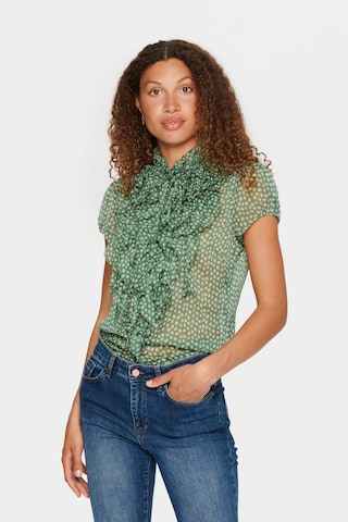 SAINT TROPEZ - Blusa 'Lilja' en verde: frente