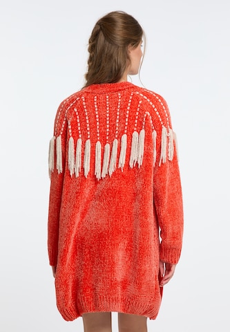 IZIA Knit Cardigan in Orange