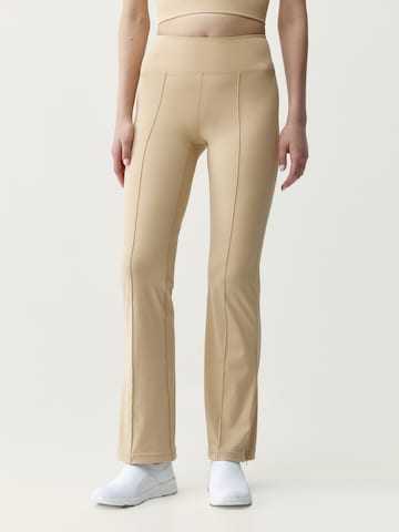 évasé Pantalon de sport 'Marina' Born en beige : devant