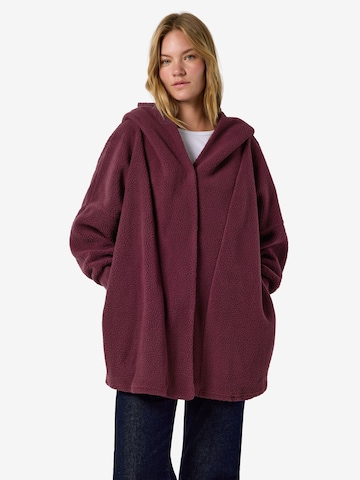 Noisy may Fleece jacket 'NMCOZY' in Red: front