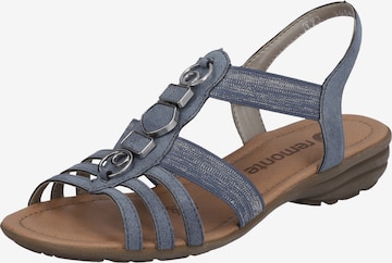 REMONTE Sandalen met riem in Blauw: voorkant