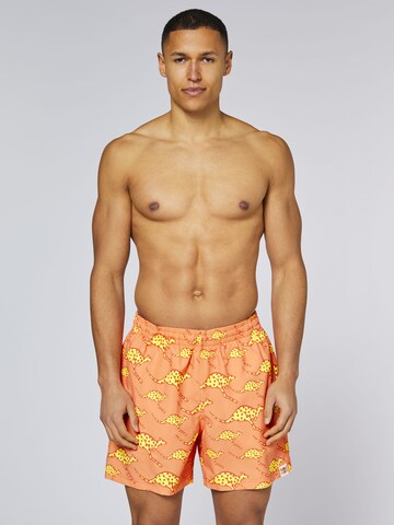 CHIEMSEE Board Shorts ' im angesagten Alloverprint ' in Orange: front