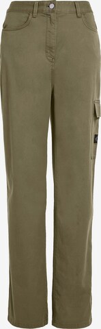 Loosefit Pantalon cargo Calvin Klein Jeans en vert : devant