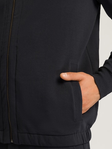 Hanro Zip-Up Hoodie ' Natural ' in Black