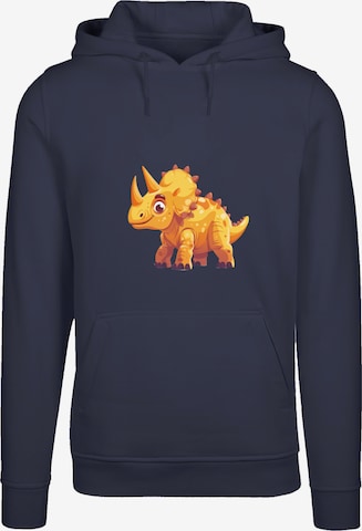 F4NT4STIC Sweatshirt 'Süßer Triceratops Dinosaurier' in Blau: Vorderseite