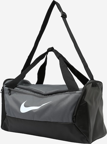 NIKE Sports Bag 'Brasilia 9.5' in Grey: front