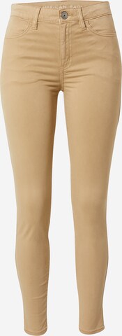 American Eagle Skinny Jeans in Beige: voorkant