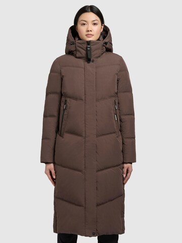 khujo Winter Coat ' LUGA ' in Brown: front