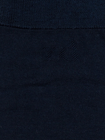 zd ZERO DEFECTS - Calcetines hasta la rodilla 'Mercerized cotton knee socks' en azul