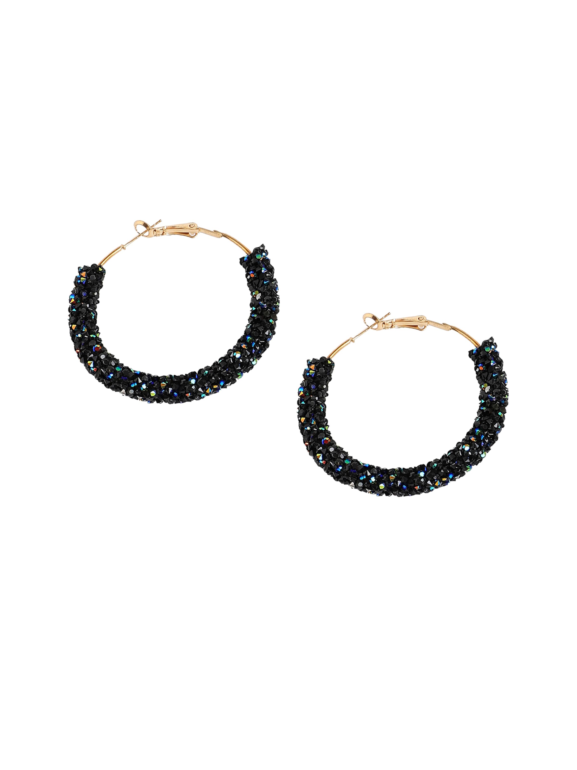 juoda SOHI Auskarai ' Rihana ': priekis