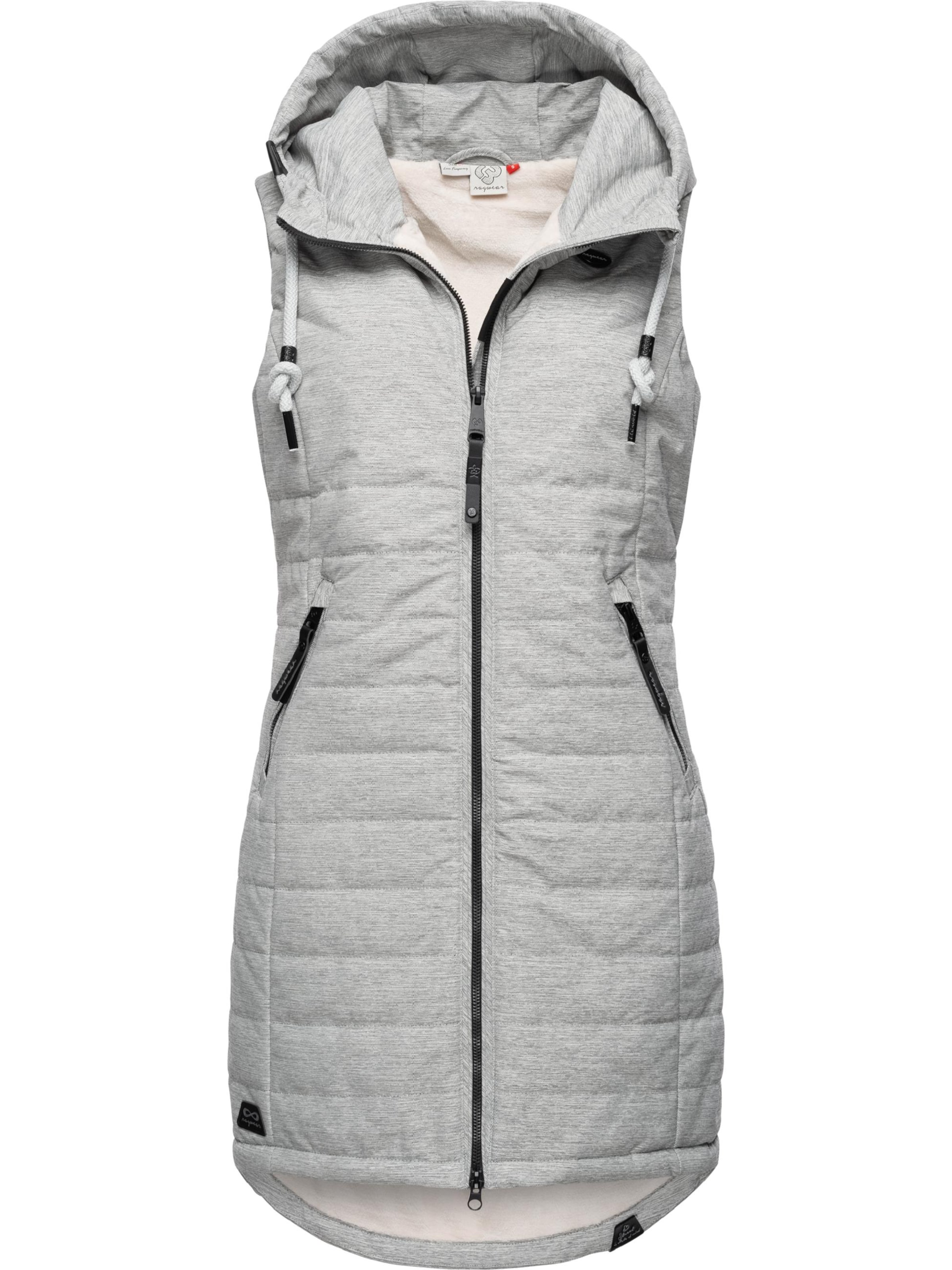 Ragwear Weste 'Lucinda' in XS in hellgrau, Produktansicht