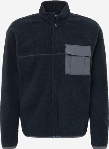 HOLLISTER Флисовая куртка 'EXTERIOR' в Черный: спереди