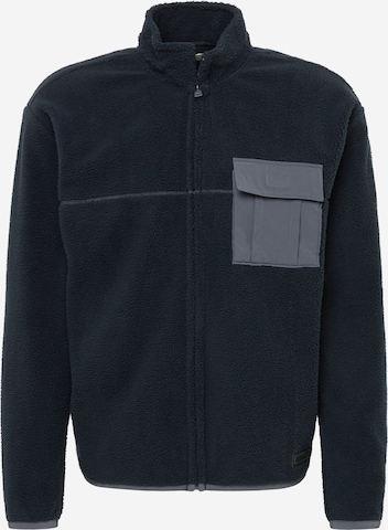 HOLLISTER Fleece Jacket 'EXTERIOR' in Black: front