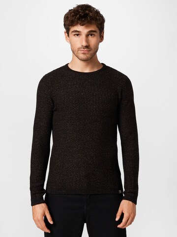 JACK & JONES Pullover 'DAMIAN' in Schwarz: Vorderseite