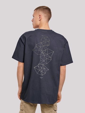 F4NT4STIC T-Shirt 'Geometric Abstract' in Blau