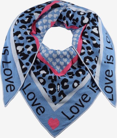 Zwillingsherz Masque en tissu 'Love is Love' en bleu / rose / noir, Vue avec produit