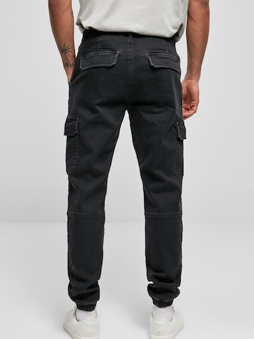 Urban Classics Tapered Cargobroek in Zwart