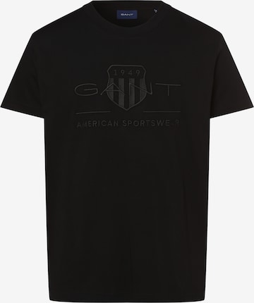 Tricou de la GANT pe negru: față