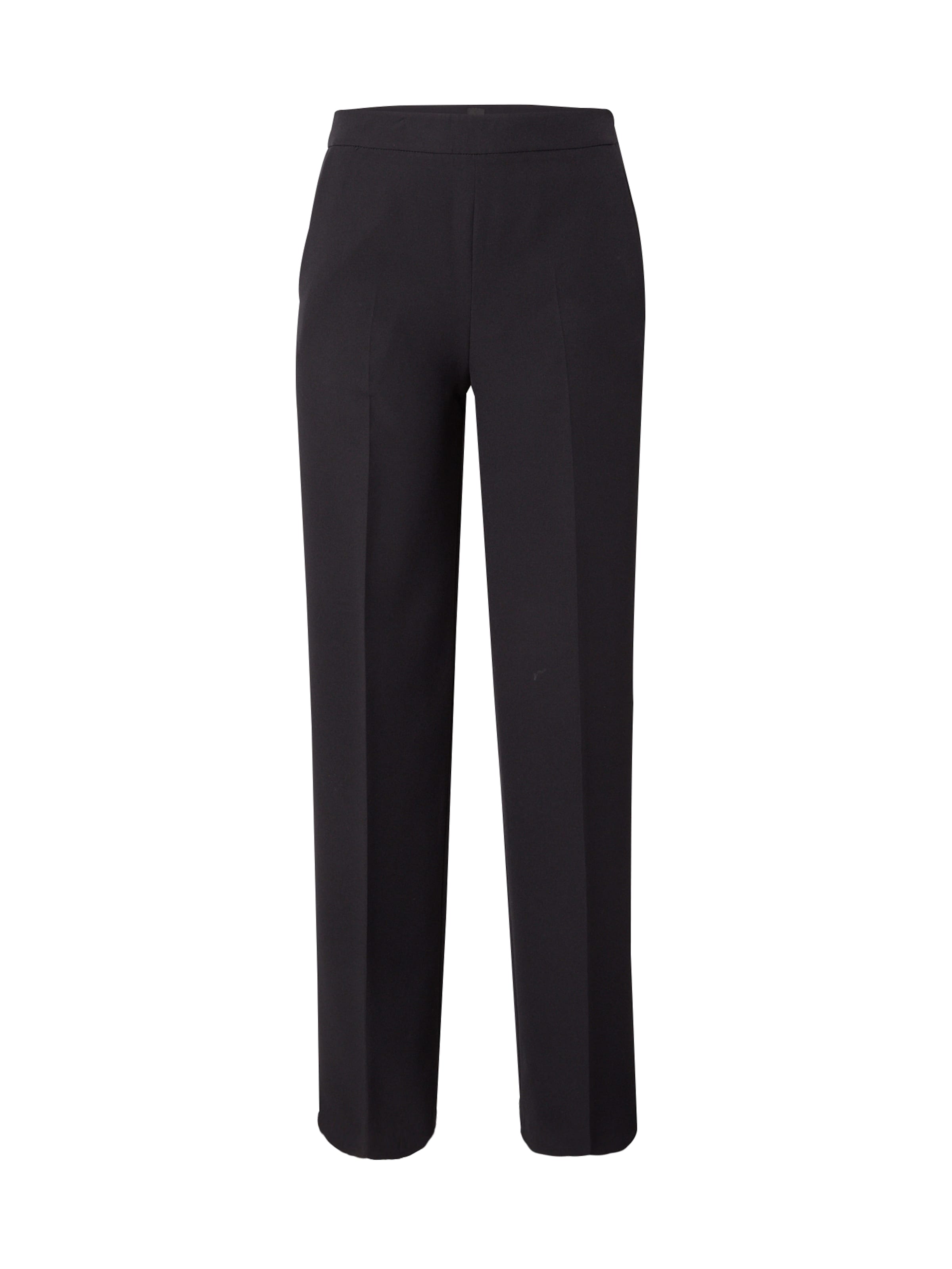 BOSS - Regular Calças com vincos 'Tilepa1' em preto: frente