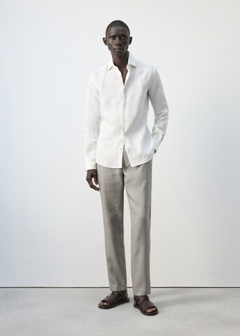 MANGO MAN Regular Hose 'Oyster' in Grau