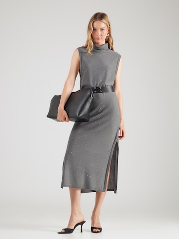 PATRIZIA PEPE - Vestido de malha 'ABITO' em cinzento: frente