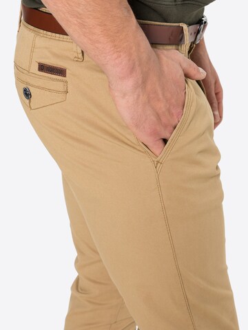 INDICODE JEANS Slim fit Chino Pants 'GOWER' in Beige